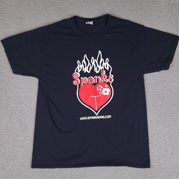 Spanks Band T-Shirt Mens Large Black Kick'n & Scream'n‎ Tour 2019 - Picture 1 of 10
